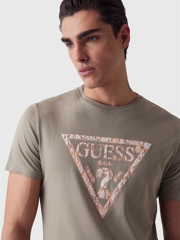 T-shirt in dark blue with logo  - 4