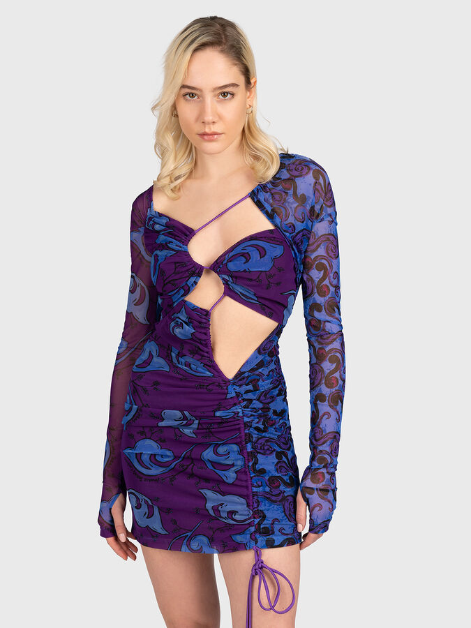 Dress with cut-out accents
