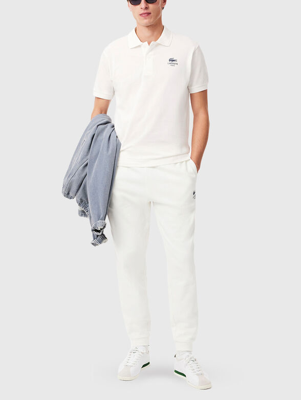 Unisex cotton polo shirt with logo embroidery - 2