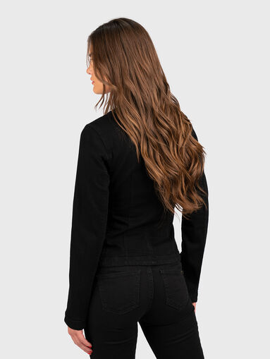 Denim jaket in black - 3
