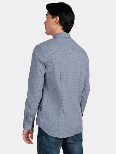 SUNSET light blue shirt with dotted pattern - 3