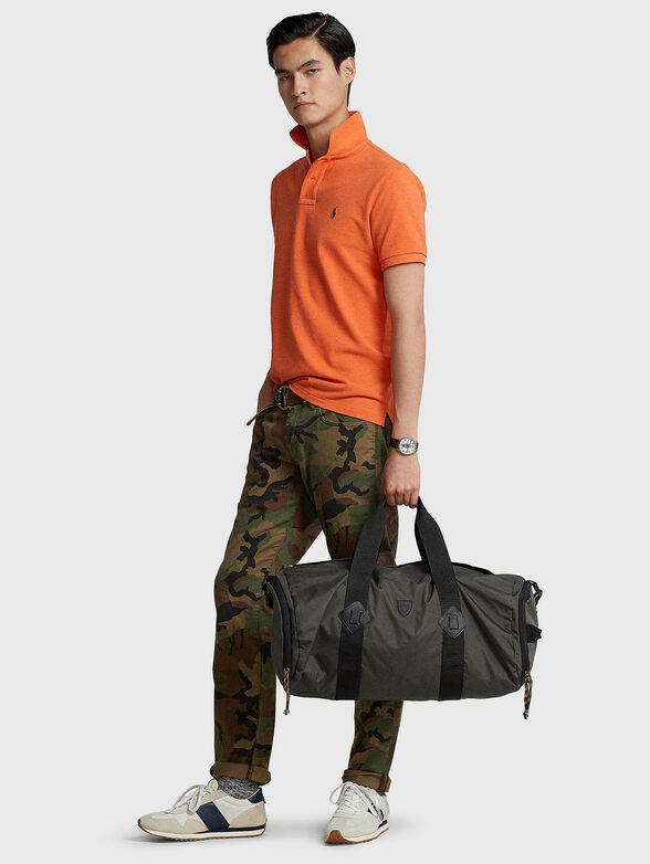 Grey sports bag with logo detail - 1