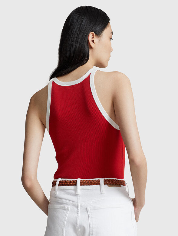 Ribbed top with contrast elements - 2