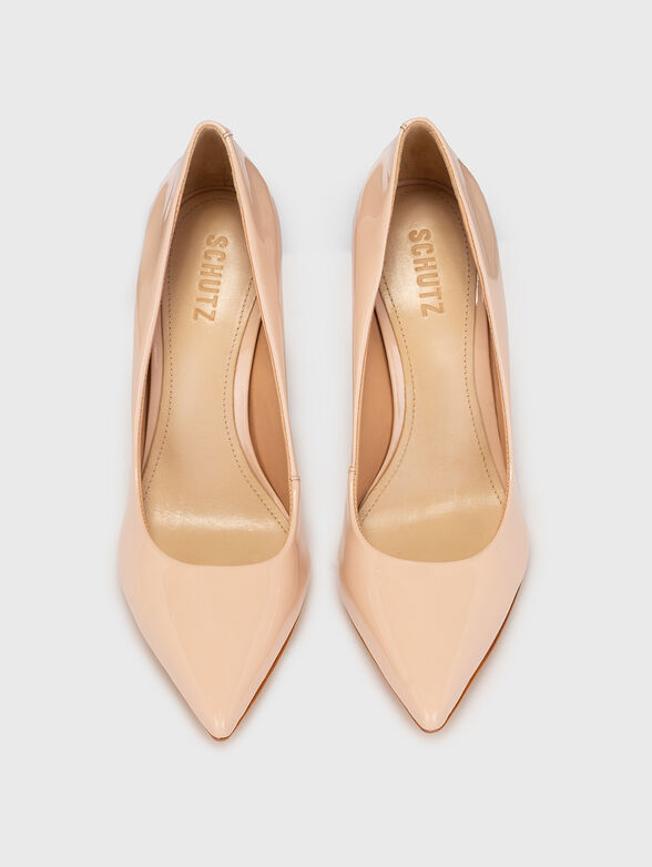 Heeled shoes in beige color - 6