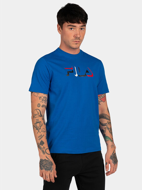 Black BELEN T-shirt with contrasting logo - 1