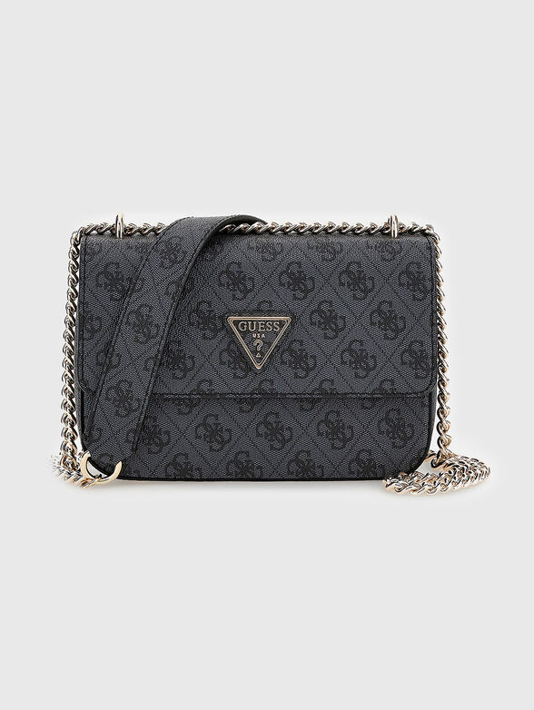Brown crossbody bag with monogram logo motif - 1
