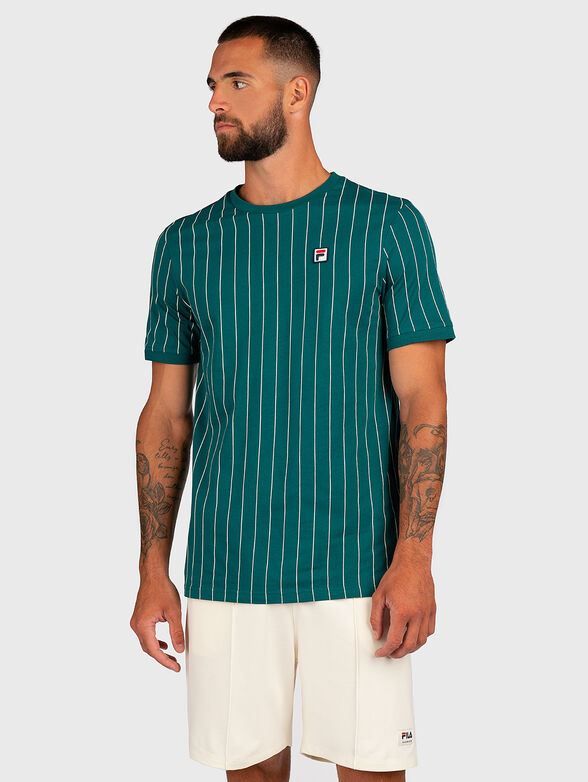 HOGAN striped t-shirt with logo accent - 1