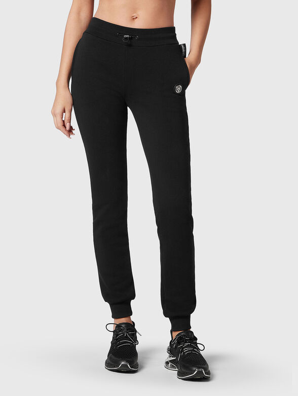 Logo detail jogging trousers in black  - 1