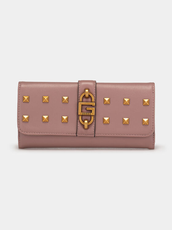 AMANTEA black wallet with metal logo detail - 1