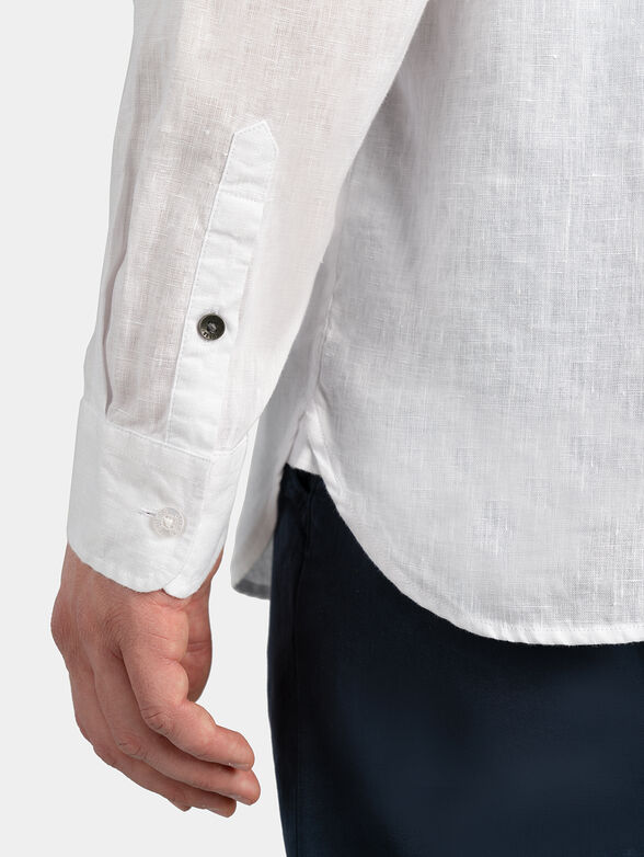 COLLINS Linen shirt i blue color - 2