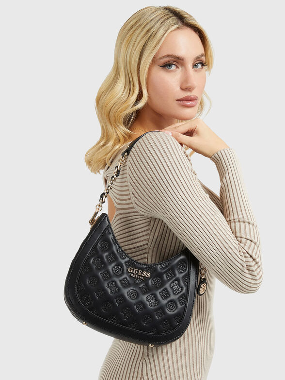 ABEY black hobo bag with embossed elements - 2