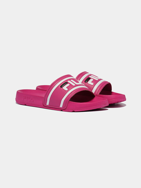 MORRO BAY Black slippers with logo - 2