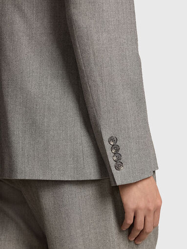 Grey wool blazer - 4