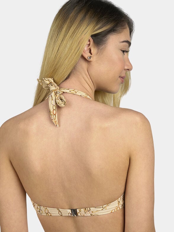 Bikini bra with print in gold - 3