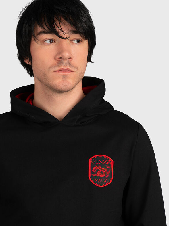 H011 hooded sweatshirt with print - 3