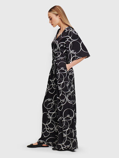 Viscose jumpsuit with logo print - 2