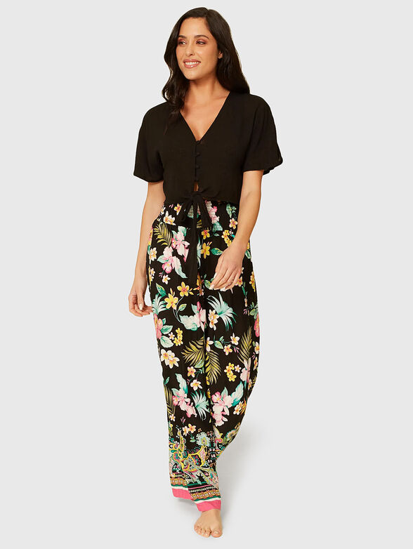 MIRA cropped blouse with buttons - 2