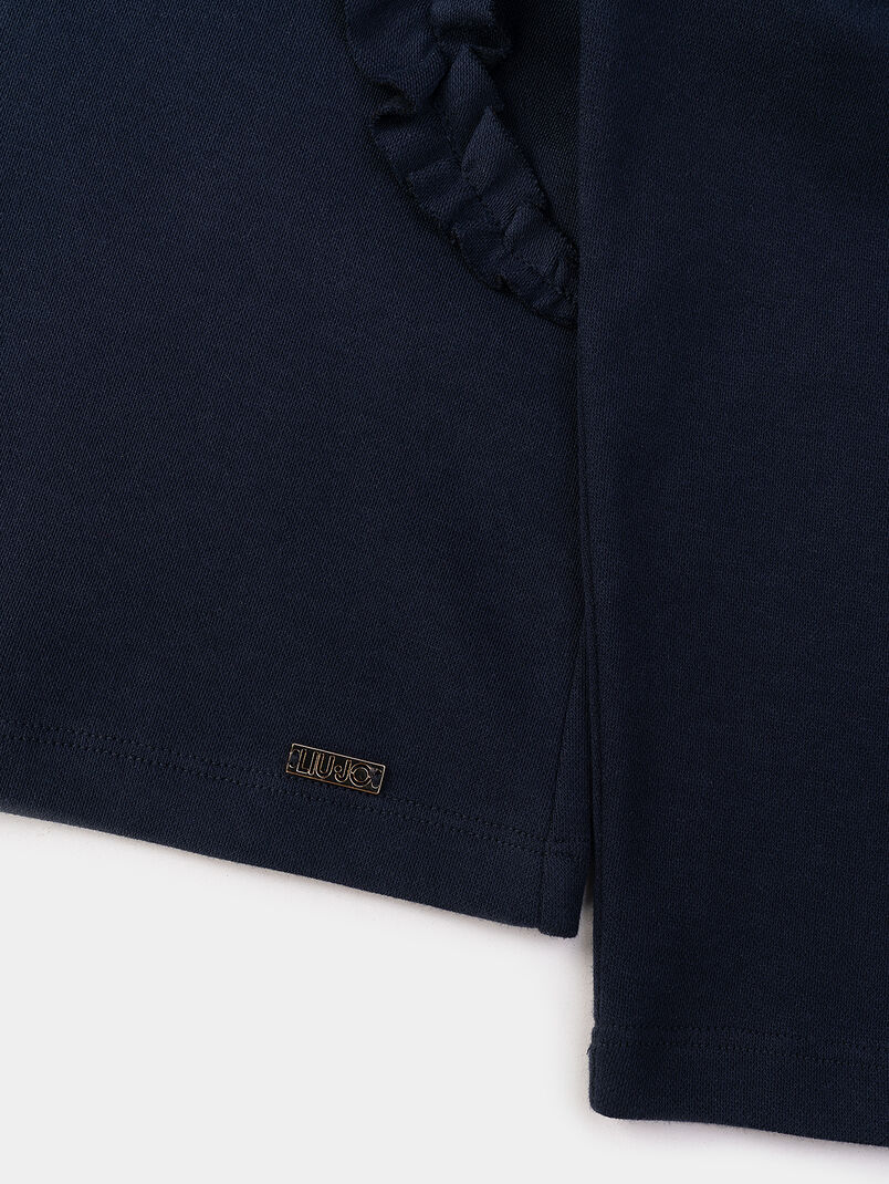 Sweatshirt with zip and metal logo detail - 3