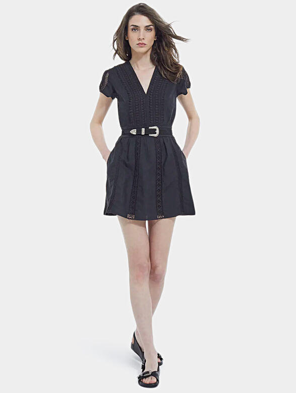 Short dress in black color - 3