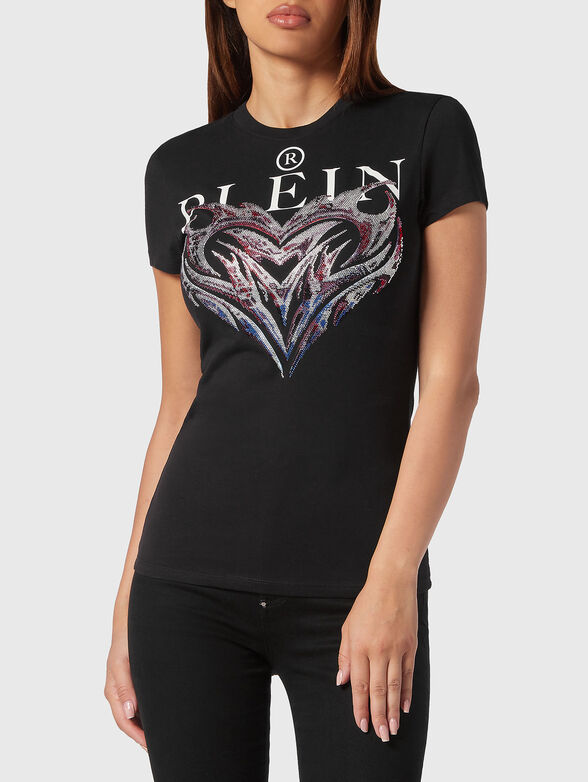  SEXY PURE T-shirt with print and rhinestones - 1