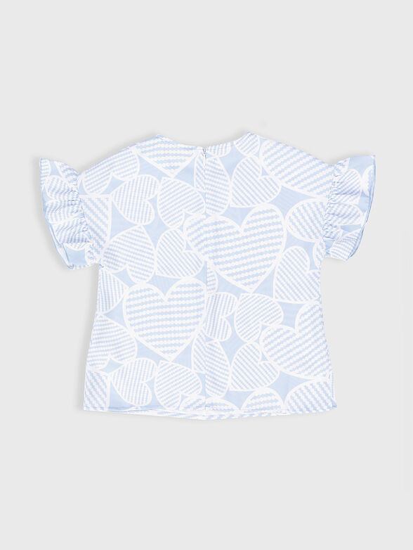 Blouse with contrasting print - 2