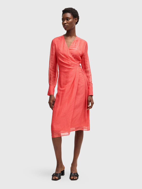 DOSALA midi dress in linen blend - 0