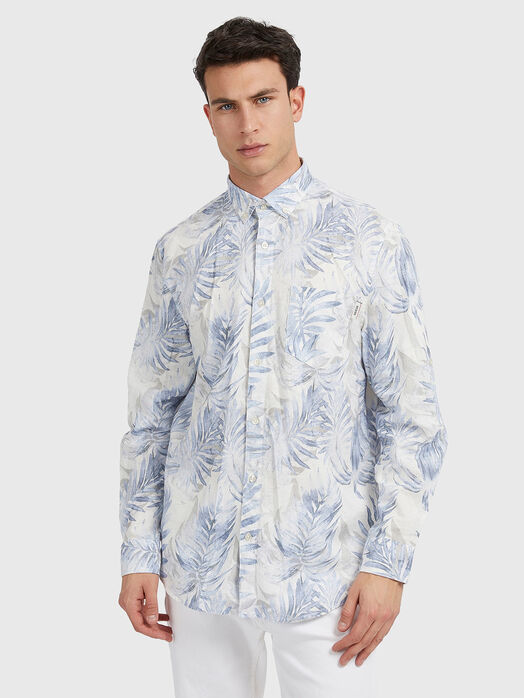 COLLINS shirt with blue floral print