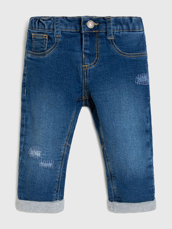 Blue jeans with elastic waist - 1
