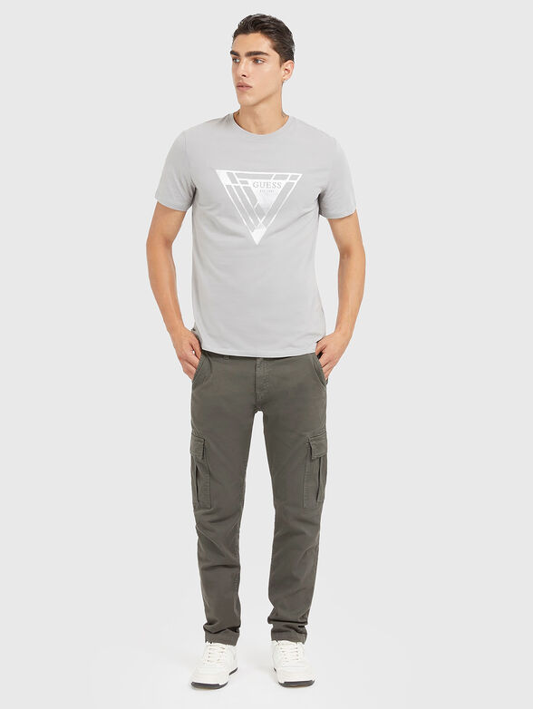 Black T-shirt with contrast detail  - 2
