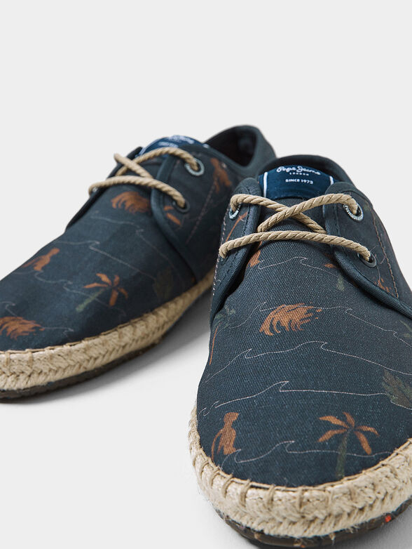 Cotton espadrilles with tropical print - 5