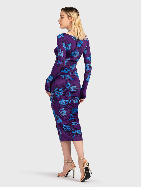 Purple dress with contrasting print - 1