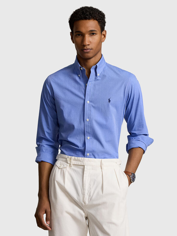 Cotton blend shirt with embroidery - 0