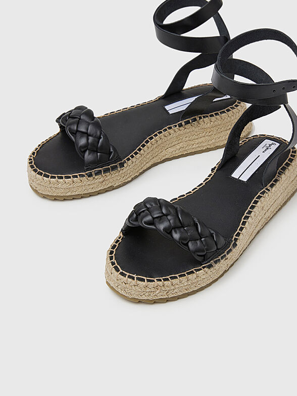 KATE BRAIDED sandals with leather details - 3