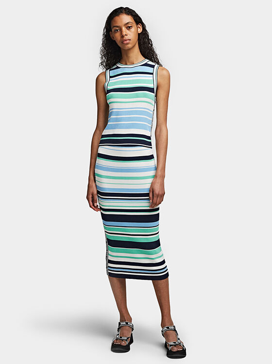 Striped midi skirt - 1