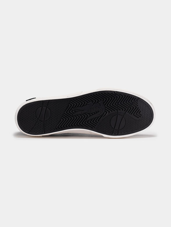 Black sneakers with laces and white accents - 5