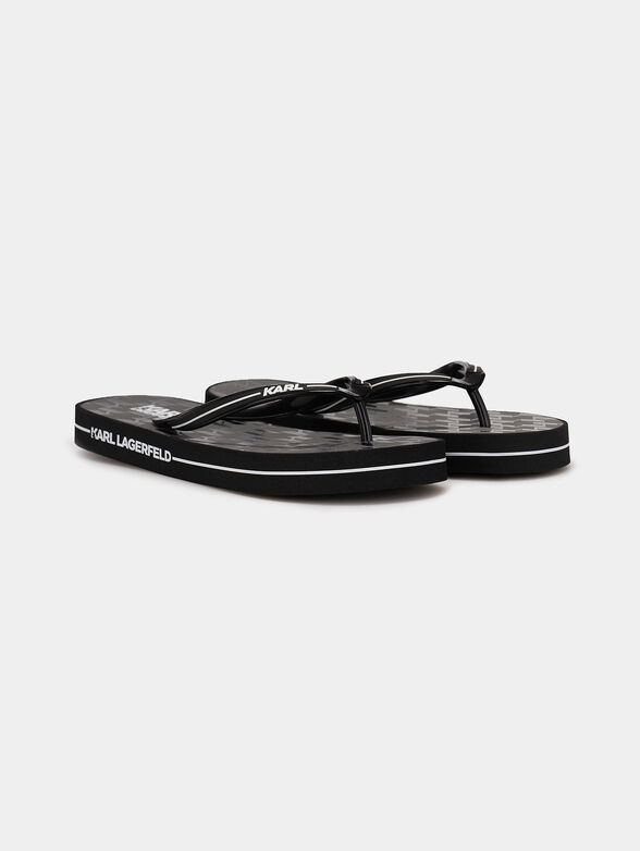 KOSTA beach slides with monogram logo print - 2