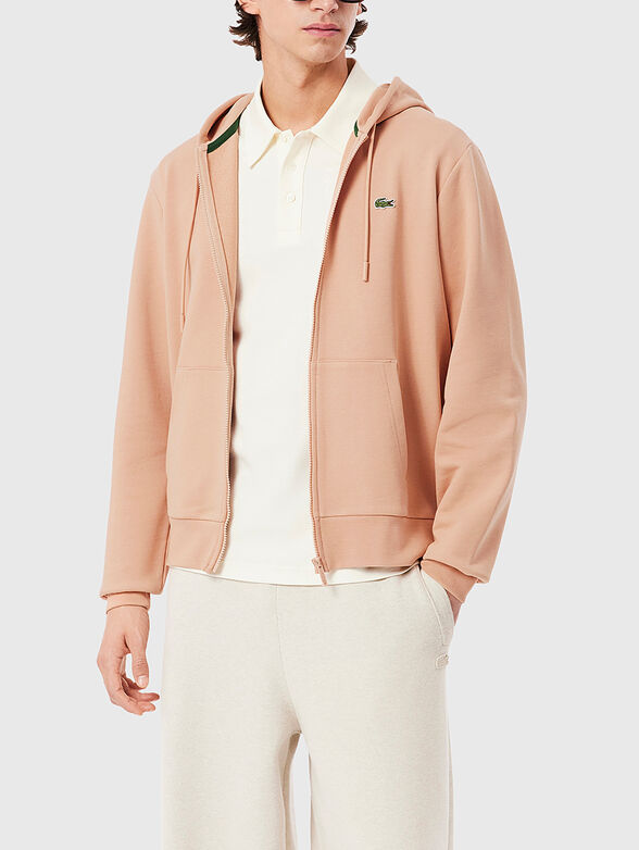 Cotton sweatshirt with logo embroidery - 1