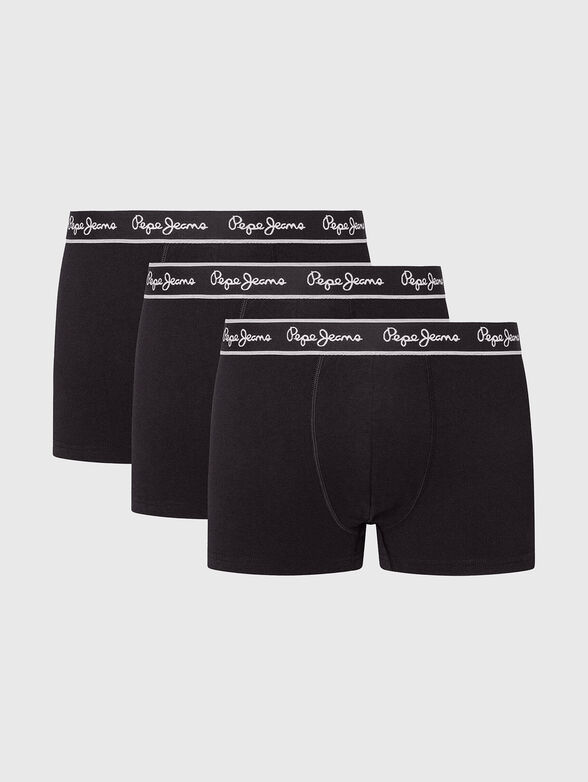 Set of three black boxers - 0