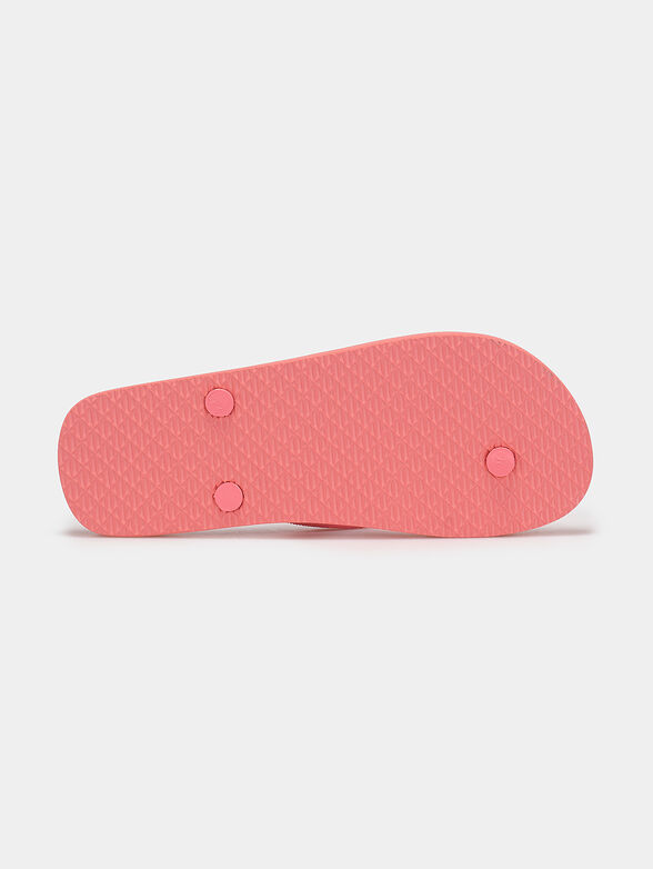 TROY black flip flops with contrasting logo - 5