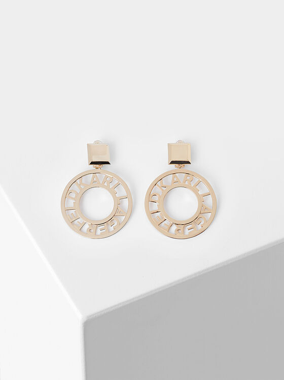 Earrings with logo accent  - 1