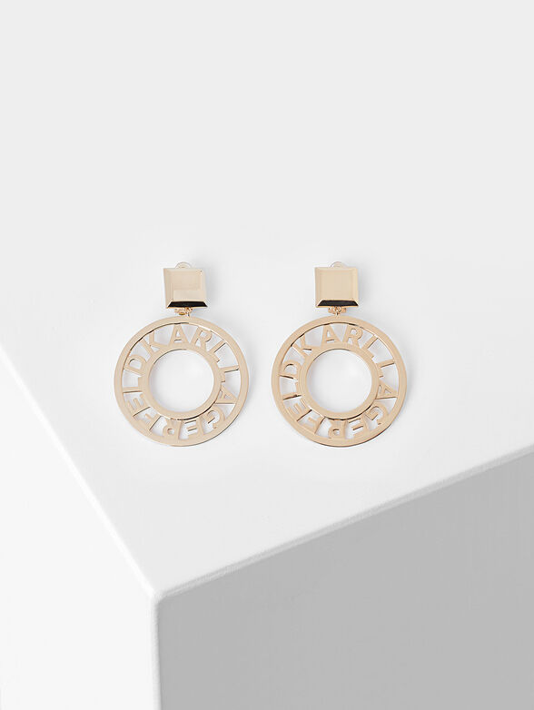 Earrings with logo accent  - 1