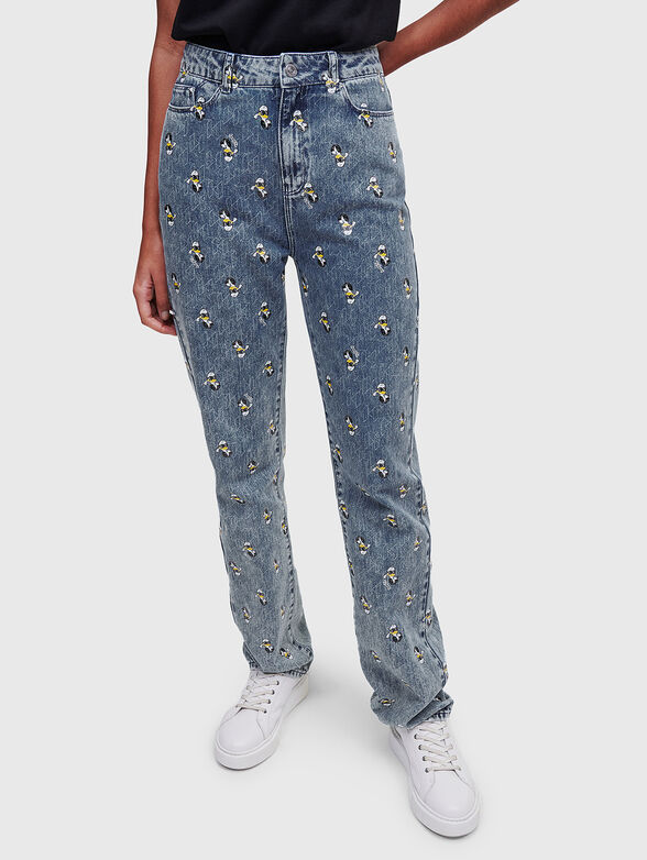 KLx DISNEY blue jeans with accented appliques - 1
