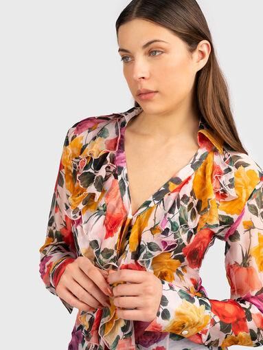 Shirt with floral print - 5