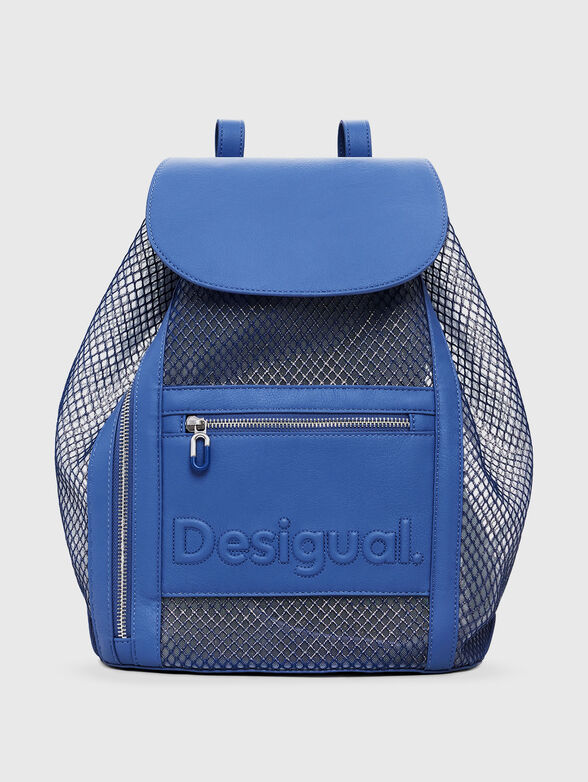 Blue backpack with mesh details - 1