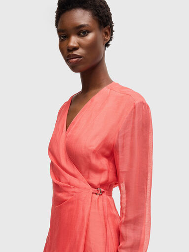 DOSALA midi dress in linen blend - 3