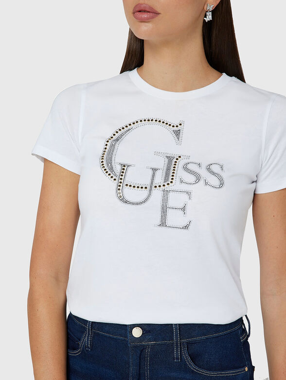 Black T-shirt with rhinestones  - 4