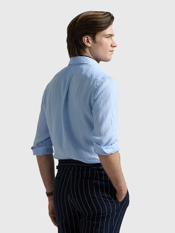 Linen shirt with logo embroidery - 2