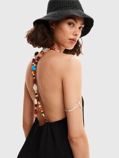 Black dress with bare back - 2