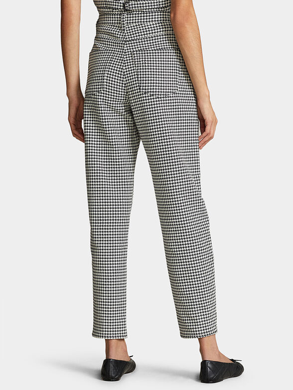 Cropped pants with pepita pattern - 2