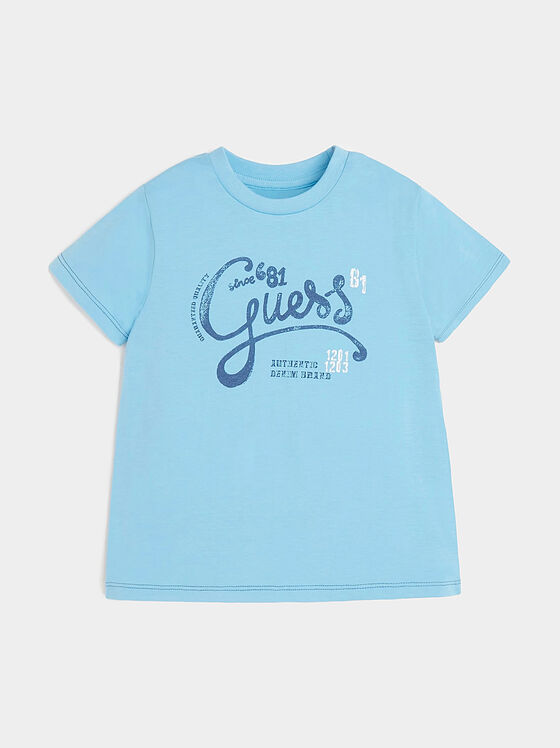 Light blue T-shirt with logo print - 1